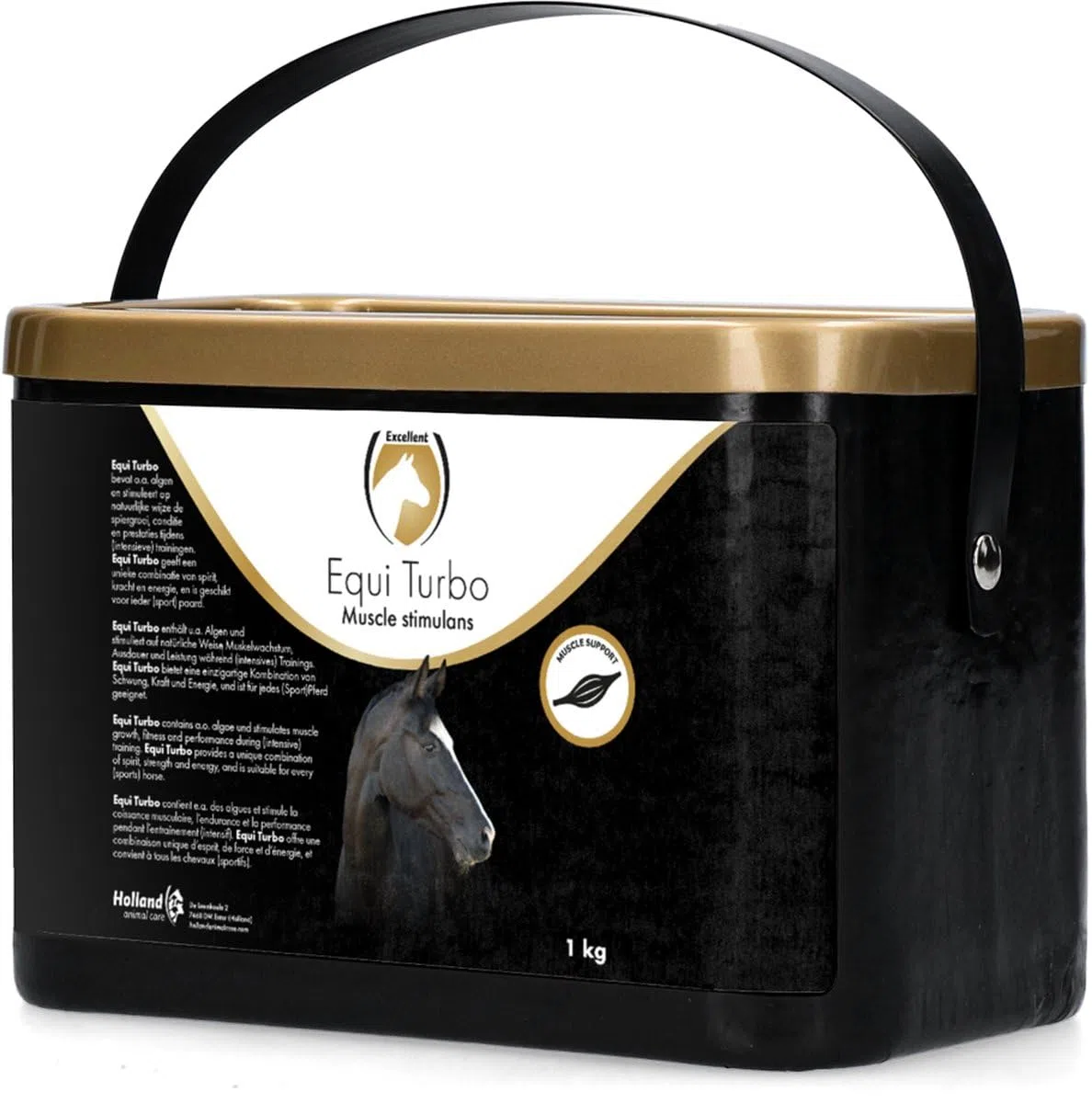 Excellent Equi Turbo Stimulateur musculaire – 1 kg – Complément alimentaire – Chevaux – Algues cultivées – Croissance musculaire – Amélioration des performances
